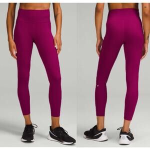 Lululemon Leggings Size 8 Magenta Purple Fast and Free High-Rise Tight Pants 25"